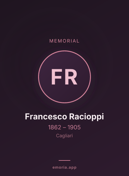 Memorial portrait of Francesco Racioppi