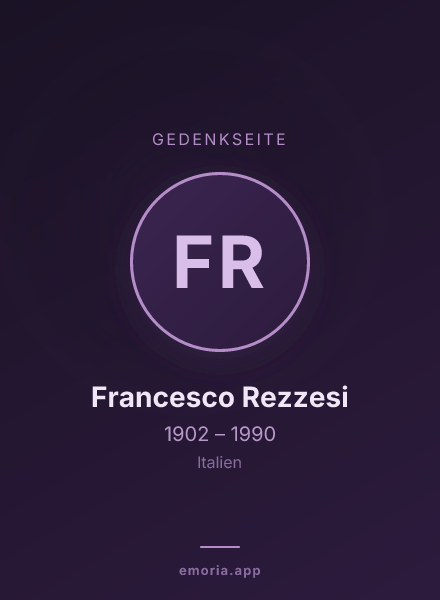 Gedenkportrait von Francesco Rezzesi