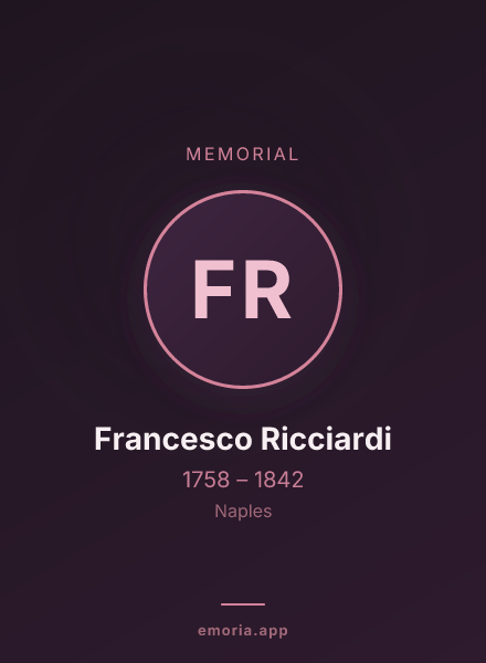 Memorial portrait of Francesco Ricciardi