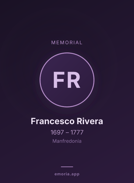 Memorial portrait of Francesco Rivera