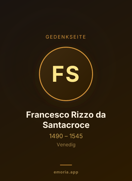 Gedenkportrait von Francesco Rizzo da Santacroce