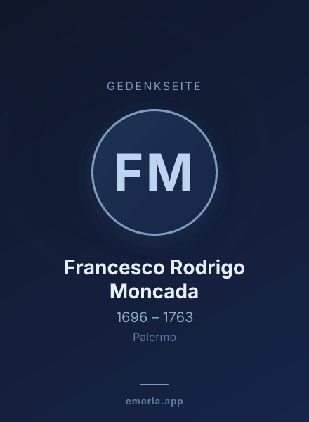 Gedenkportrait von Francesco Rodrigo Moncada