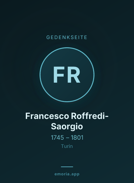 Gedenkportrait von Francesco Roffredi-Saorgio