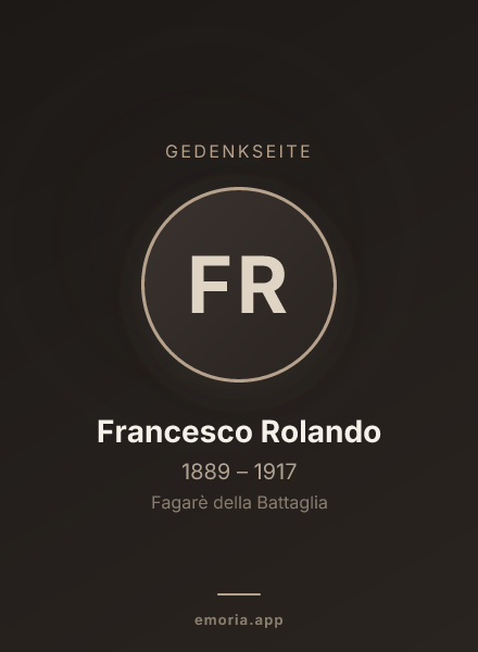 Gedenkportrait von Francesco Rolando