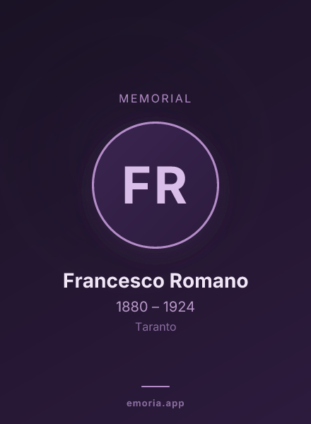 Memorial portrait of Francesco Romano