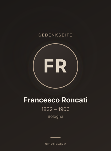 Gedenkportrait von Francesco Roncati
