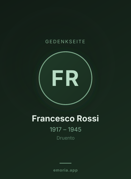 Gedenkportrait von Francesco Rossi