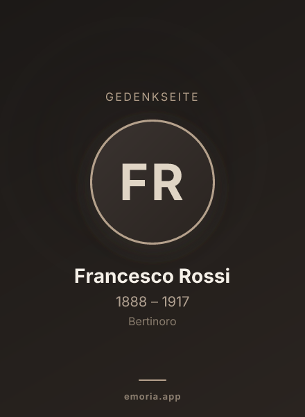 Gedenkportrait von Francesco Rossi
