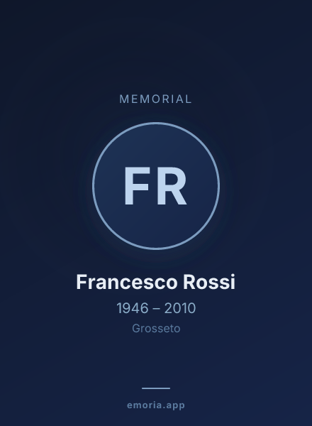 Memorial portrait of Francesco Rossi