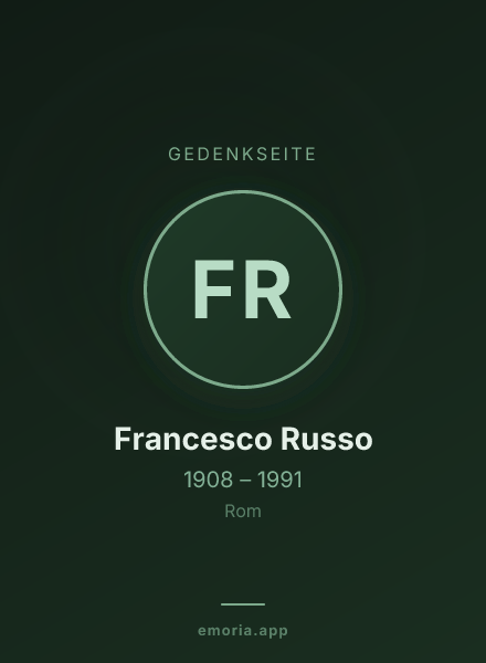 Gedenkportrait von Francesco Russo