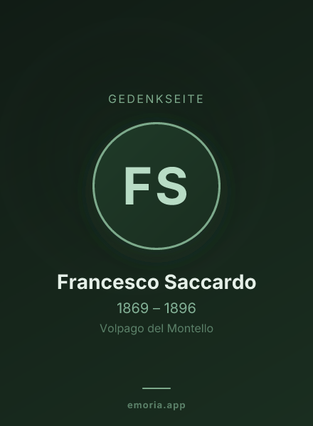 Gedenkportrait von Francesco Saccardo