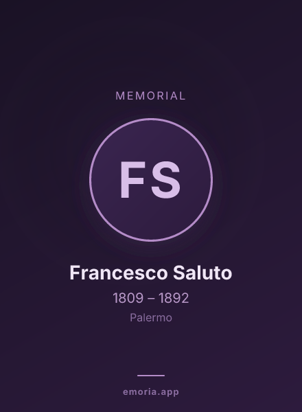 Memorial portrait of Francesco Saluto