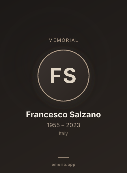 Memorial portrait of Francesco Salzano