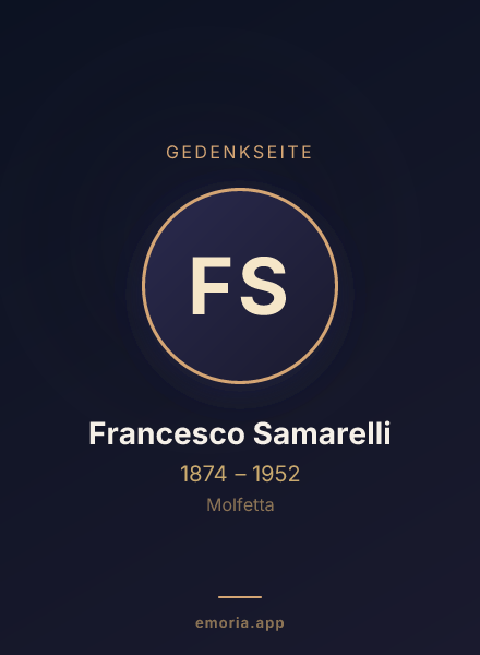 Gedenkportrait von Francesco Samarelli