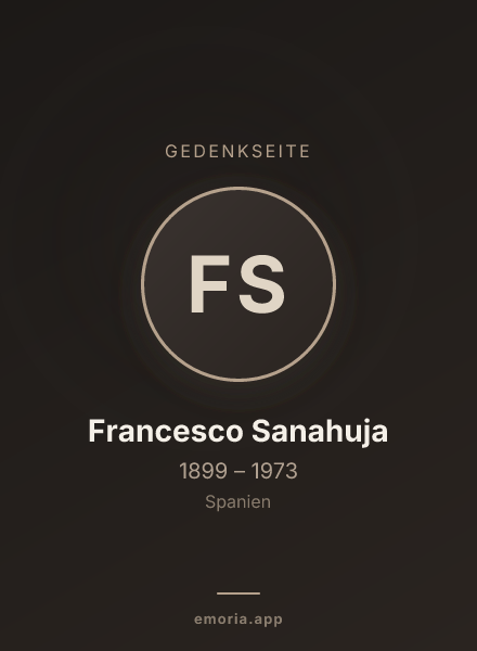 Gedenkportrait von Francesco Sanahuja
