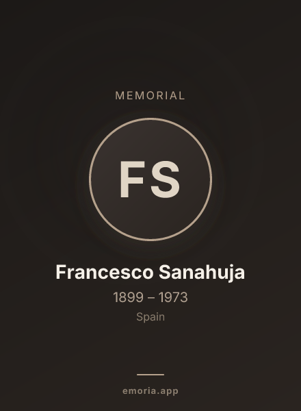 Memorial portrait of Francesco Sanahuja