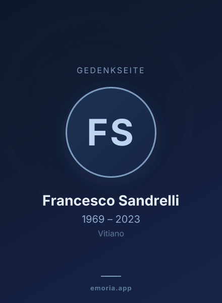 Gedenkportrait von Francesco Sandrelli