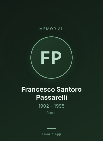 Memorial portrait of Francesco Santoro Passarelli