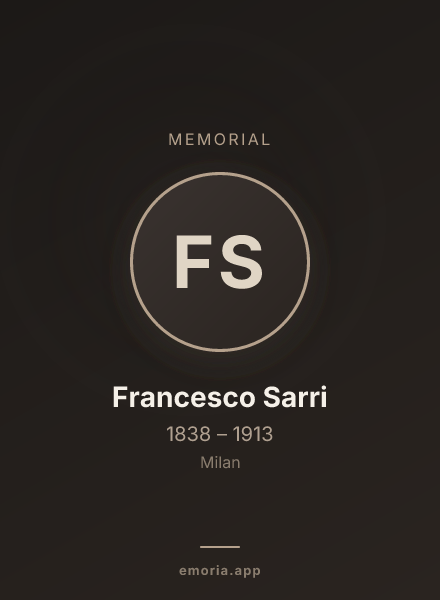 Memorial portrait of Francesco Sarri