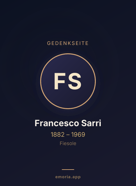 Gedenkportrait von Francesco Sarri
