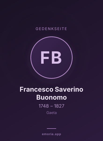 Gedenkportrait von Francesco Saverino Buonomo