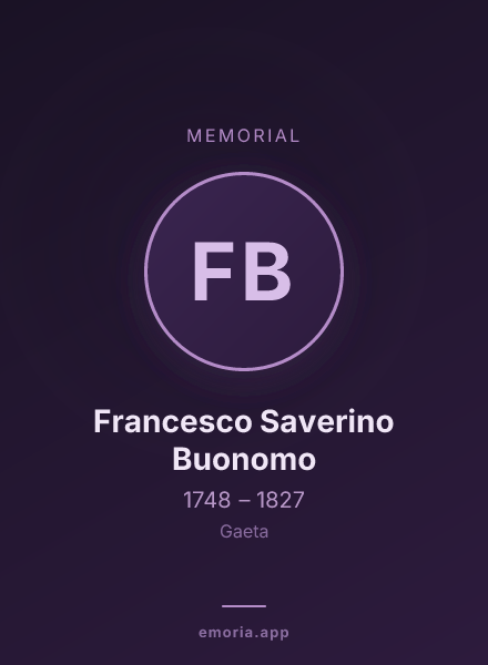 Memorial portrait of Francesco Saverino Buonomo