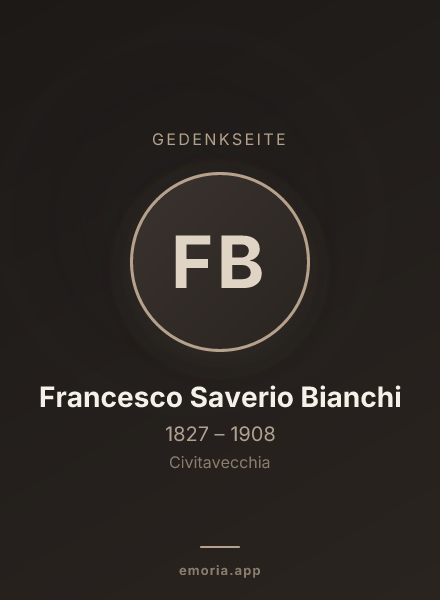 Gedenkportrait von Francesco Saverio Bianchi
