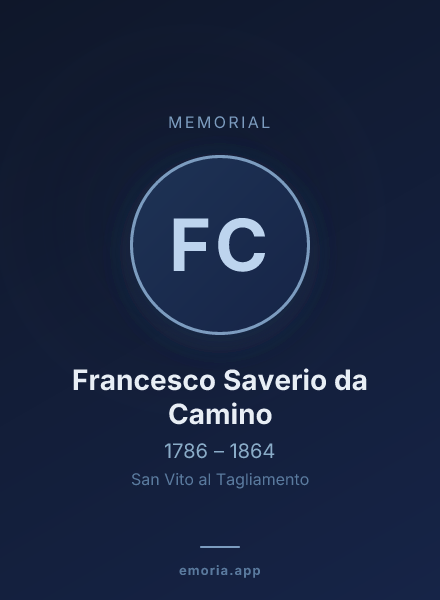 Memorial portrait of Francesco Saverio da Camino