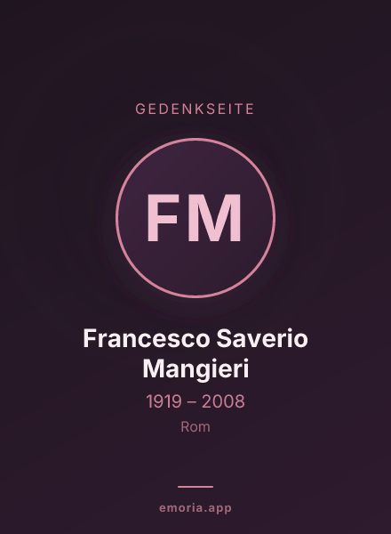 Gedenkportrait von Francesco Saverio Mangieri