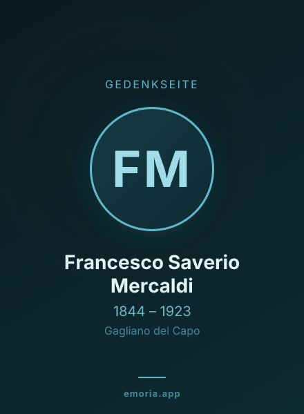 Gedenkportrait von Francesco Saverio Mercaldi