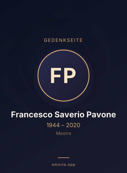 Gedenkportrait von Francesco Saverio Pavone