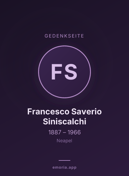 Gedenkportrait von Francesco Saverio Siniscalchi