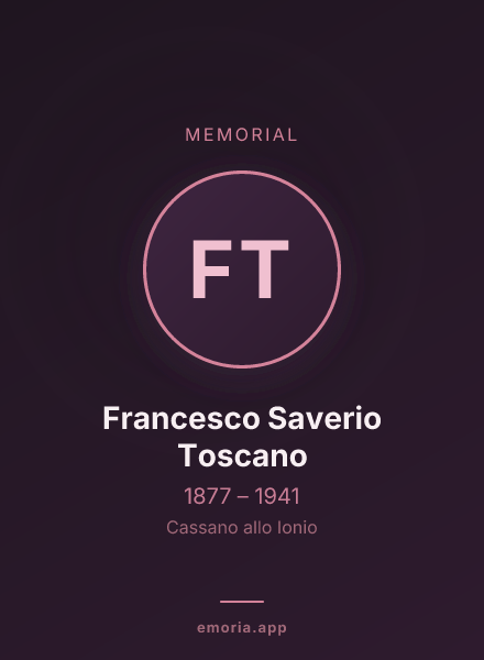 Memorial portrait of Francesco Saverio Toscano