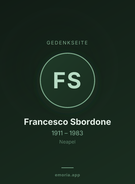 Gedenkportrait von Francesco Sbordone