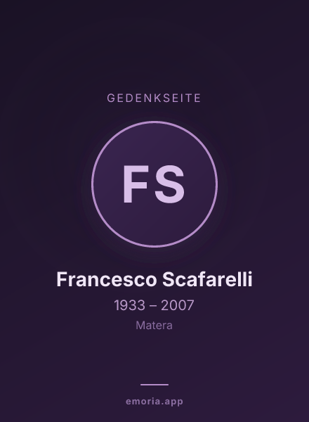 Gedenkportrait von Francesco Scafarelli
