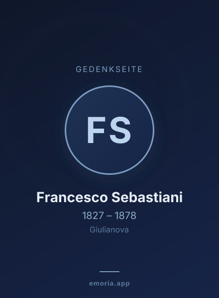 Gedenkportrait von Francesco Sebastiani
