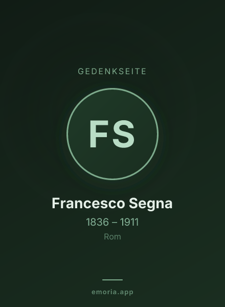 Gedenkportrait von Francesco Segna