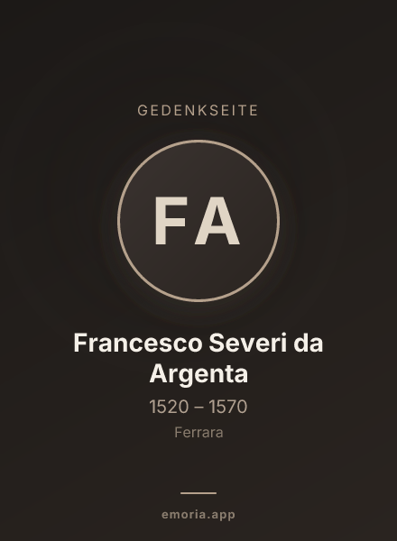 Gedenkportrait von Francesco Severi da Argenta