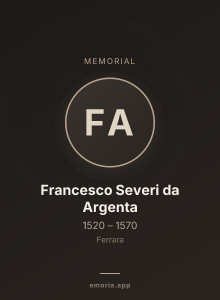 Memorial portrait of Francesco Severi da Argenta