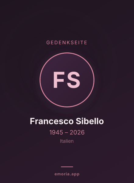 Gedenkportrait von Francesco Sibello