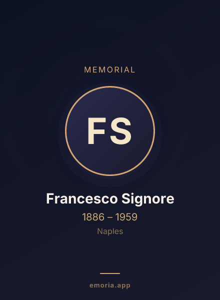 Memorial portrait of Francesco Signore