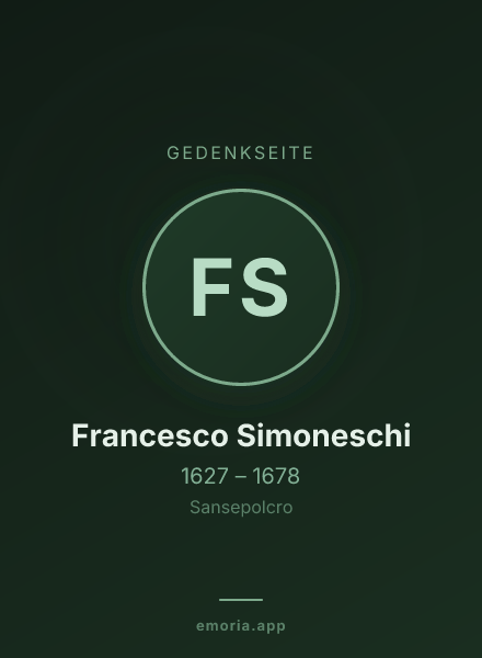 Gedenkportrait von Francesco Simoneschi