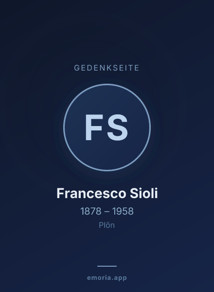 Gedenkportrait von Francesco Sioli