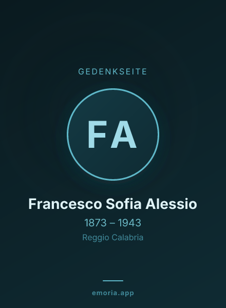 Gedenkportrait von Francesco Sofia Alessio