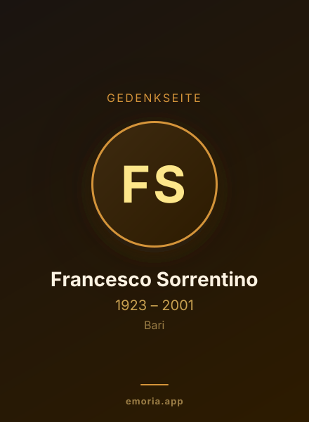 Gedenkportrait von Francesco Sorrentino