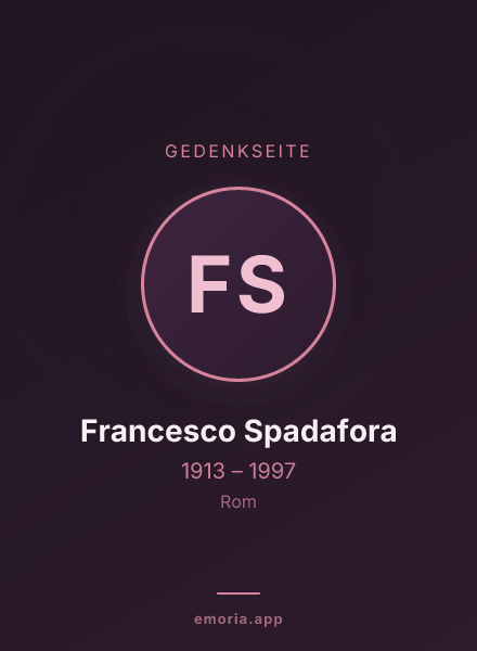 Gedenkportrait von Francesco Spadafora
