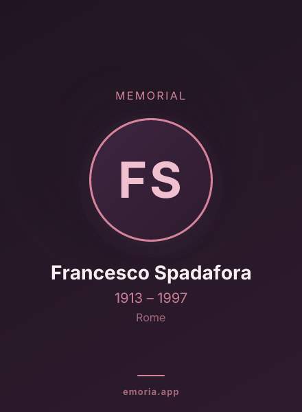 Memorial portrait of Francesco Spadafora