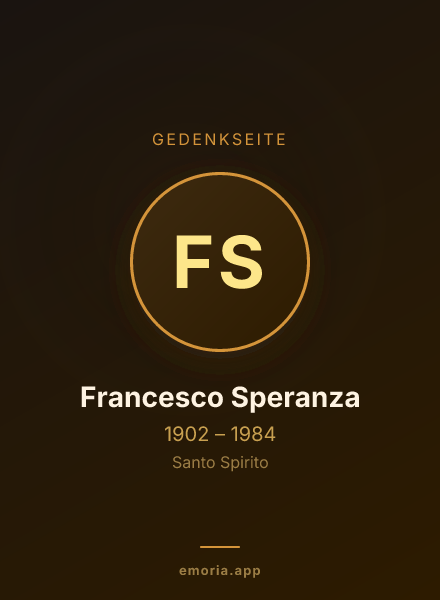 Gedenkportrait von Francesco Speranza