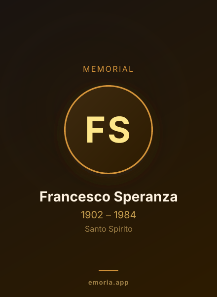 Memorial portrait of Francesco Speranza