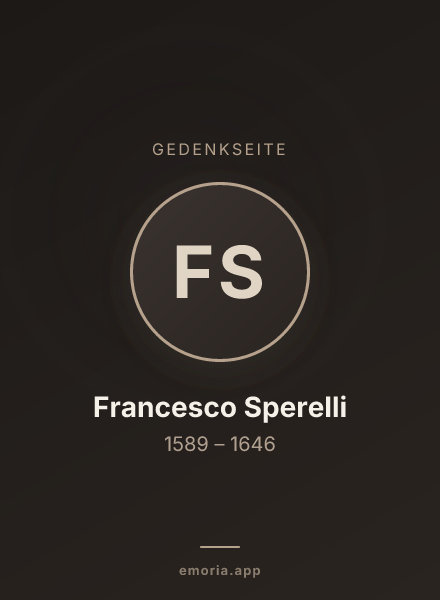Gedenkportrait von Francesco Sperelli